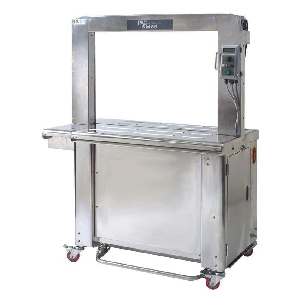 SM65-S - POLY STRAP MACHINE : automatic, 1/4″, 3/8″, 1/2″, 32.3″ – 36.2″ table height