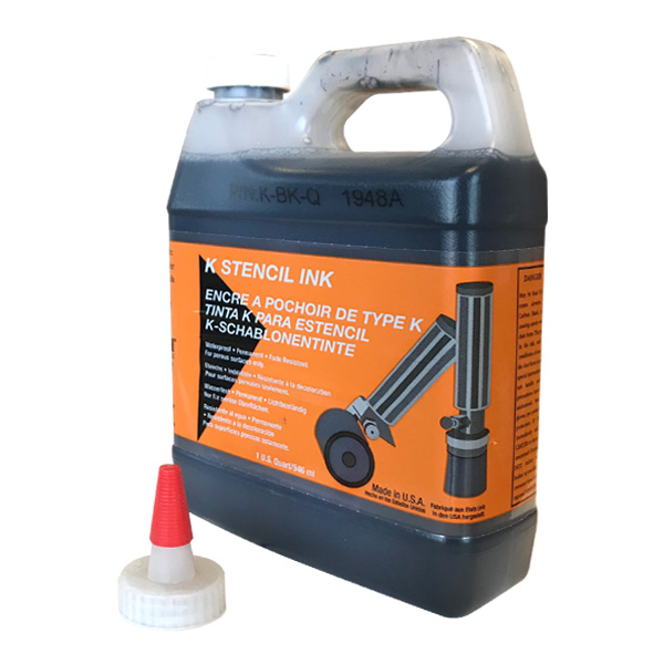 STINBK1 INK STENCIL BRUSH K1 BLK 32OZ Cabot Shipping Supplies Ltd.