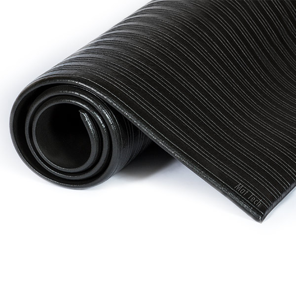 TS33836 - MAT TUFF SPUN BLACK 3' X 60' : 3'W x 60'L, black, ribbed 