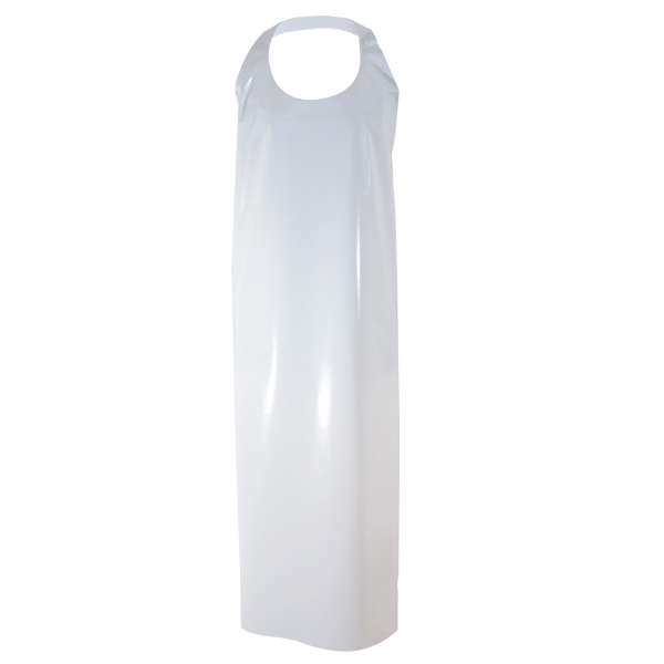 W3550 - APRON 35" X 50" ENDEAVOR DIE CUT : white, 35" x 50", 5.5 mil, 100% virgin polyurethane