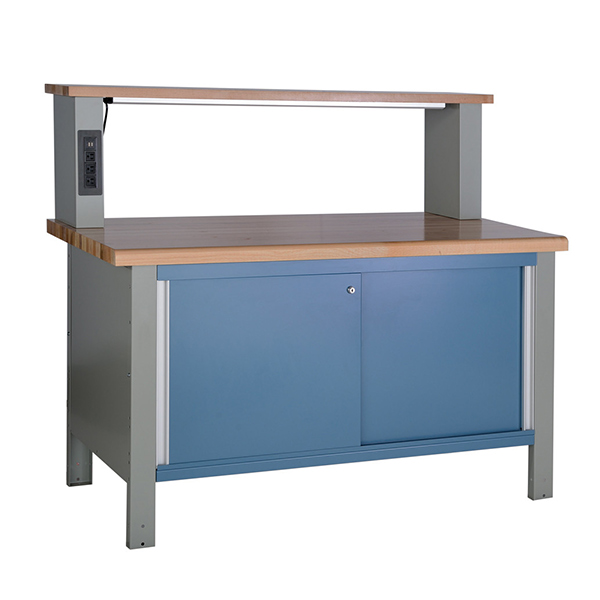 WSC2018 - WORK STATION CLOSED : 60"W x 30"D x 33-3/4"H, painted steel, laminated wood top, partially assembled